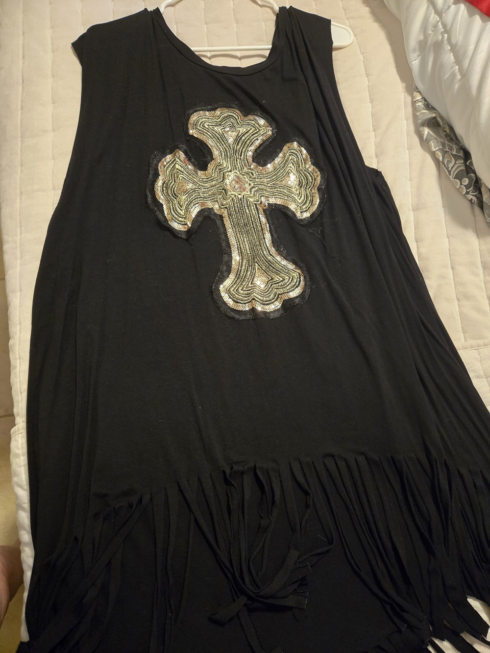Southern Grace Black Tank with Decorative Label